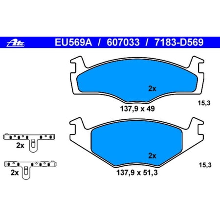 ATE Coated 607033 Disc Brake Pad