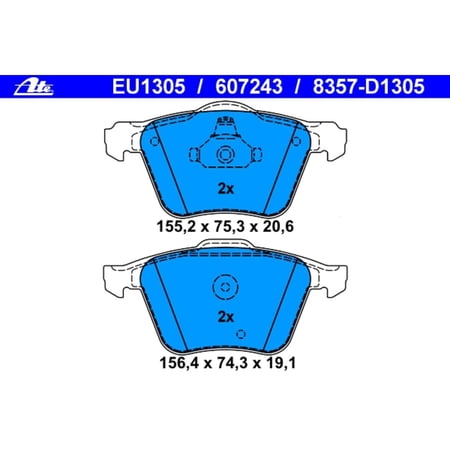 ATE Coated 607243 Disc Brake Pad