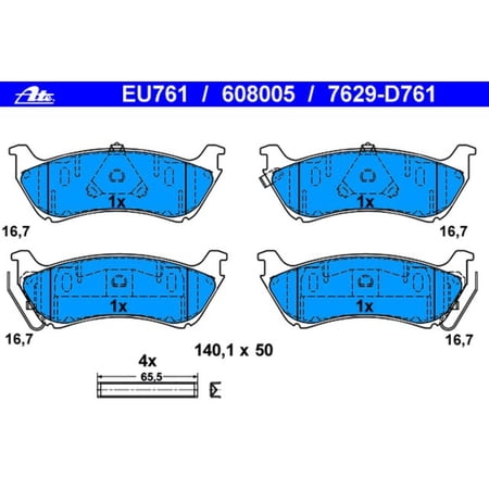 ATE Coated 608005 Disc Brake Pad