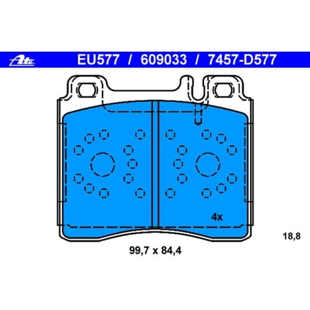 ATE Coated 609033 Disc Brake Pad