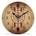 thumbnail image 1 of ATEDEANEI 12" Wall Clock Battery Operated Silent Non Ticking Dream Catcher Tribal Ethnic Feathers Beautiful Pattern, 1 of 5