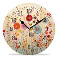 thumbnail image 1 of ATEDEANEI 12" Wall Clock Battery Operated Silent Non Ticking Loral Abstract Elegance Flower Pattern, 1 of 5