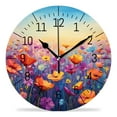 thumbnail image 1 of ATEDEANEI 12" Wall Clock Battery Operated Silent Non Ticking Ocean Corals Seamless Pattern Colorful Pattern, 1 of 5
