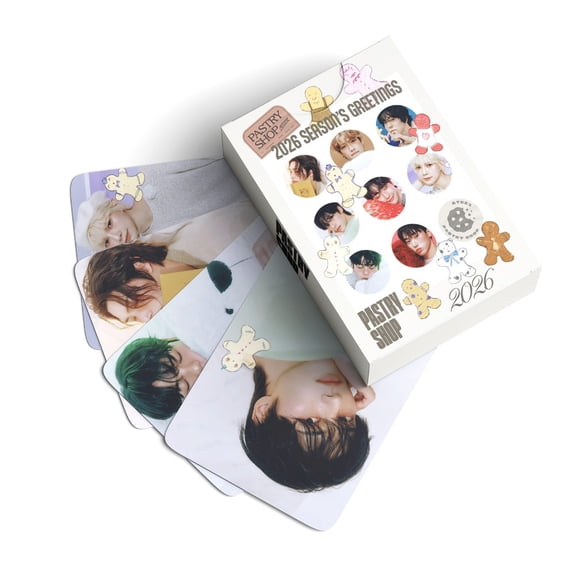 ATEEZ 2026 Season's Greetings "PASTRY SHOP" Lomo Cards - 55PCS Kpop Collectible Photocards for ATINY Fans