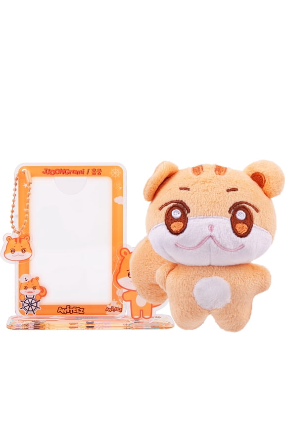 ATEEZ ANiTEEZ Collection Plush Keychain & Acrylic Stand Card Holder Set - Fits 3in Photocards (Member Assortment)
