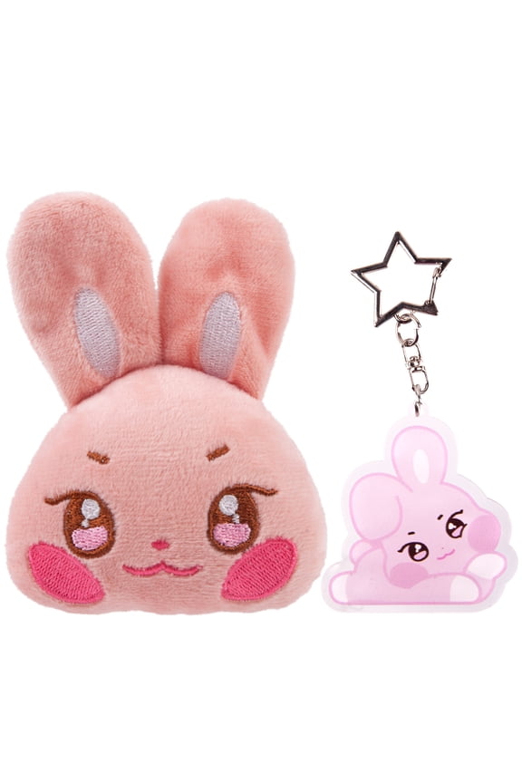 ATEEZ K-Pop Boy Group Member Chibi Head Plush & Acrylic Charm Keychains - Collectible K-Pop Merchandise, Soft Plush & High-Quality Acrylic, Cute Embroidered Designs