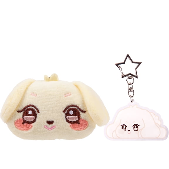 ATEEZ K-Pop Boy Group Member Chibi Head Plush & Acrylic Charm Keychains - Collectible K-Pop Merchandise, Soft Plush & High-Quality Acrylic, Cute Embroidered Designs