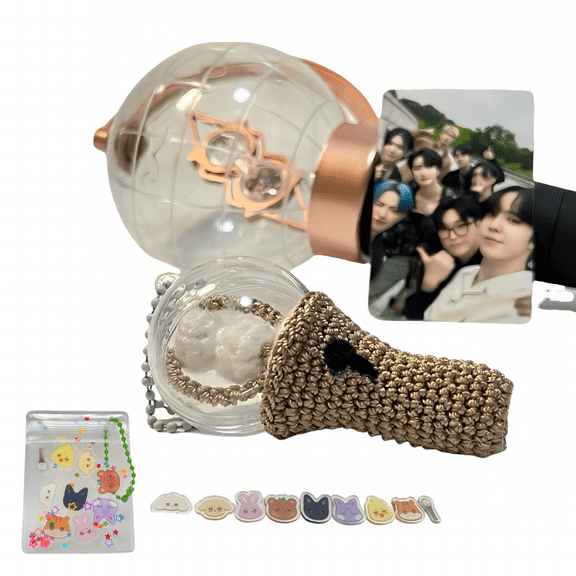 HABETI ATEEZ Light Stick Ver2 Handmade Crochet Keychain