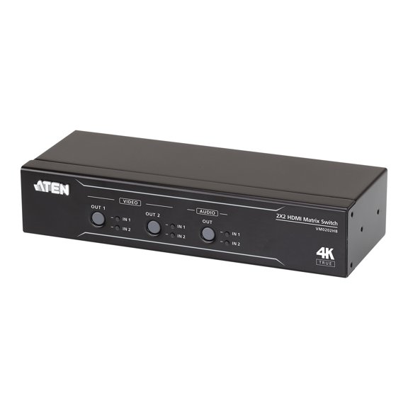 ATEN 2 x 2 True 4K HDMI Matrix Switch with Audio De-Embedder VM0202HB