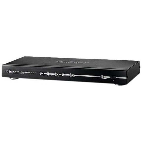 Aten VS482 4-Port Dual View HD Video Switch - 1920 x 1200 - WUXGA - 1080p