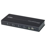 ATEN 4-port USB Boundless KM Switch - 4 Computers - 1 Local Users - 1 x Network RJ-45 - 8 x USB - Rack-mountable