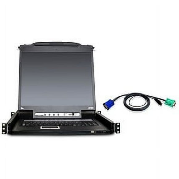 ATEN Slideaway CL5708M - KVM console with KVM switch - 8 ports - 17" - rack-mountable - 1280 x 1024 @ 75 Hz - VGA - 1U