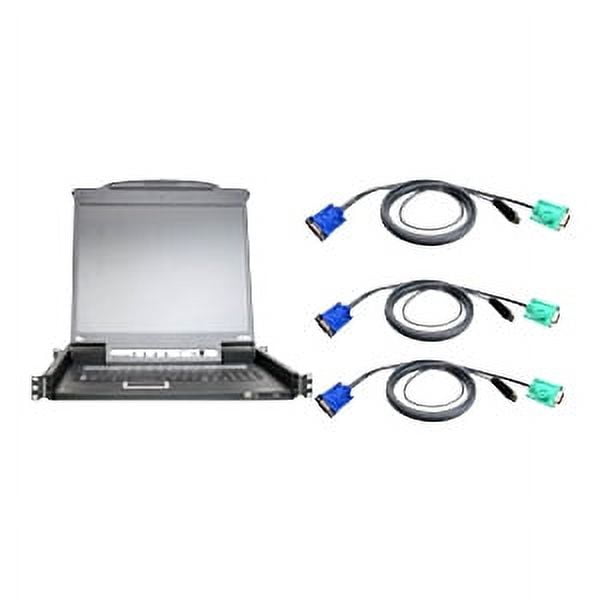 Aten CL5716MUKIT 16-Port 17" Single Rail LCD KVM Bundle