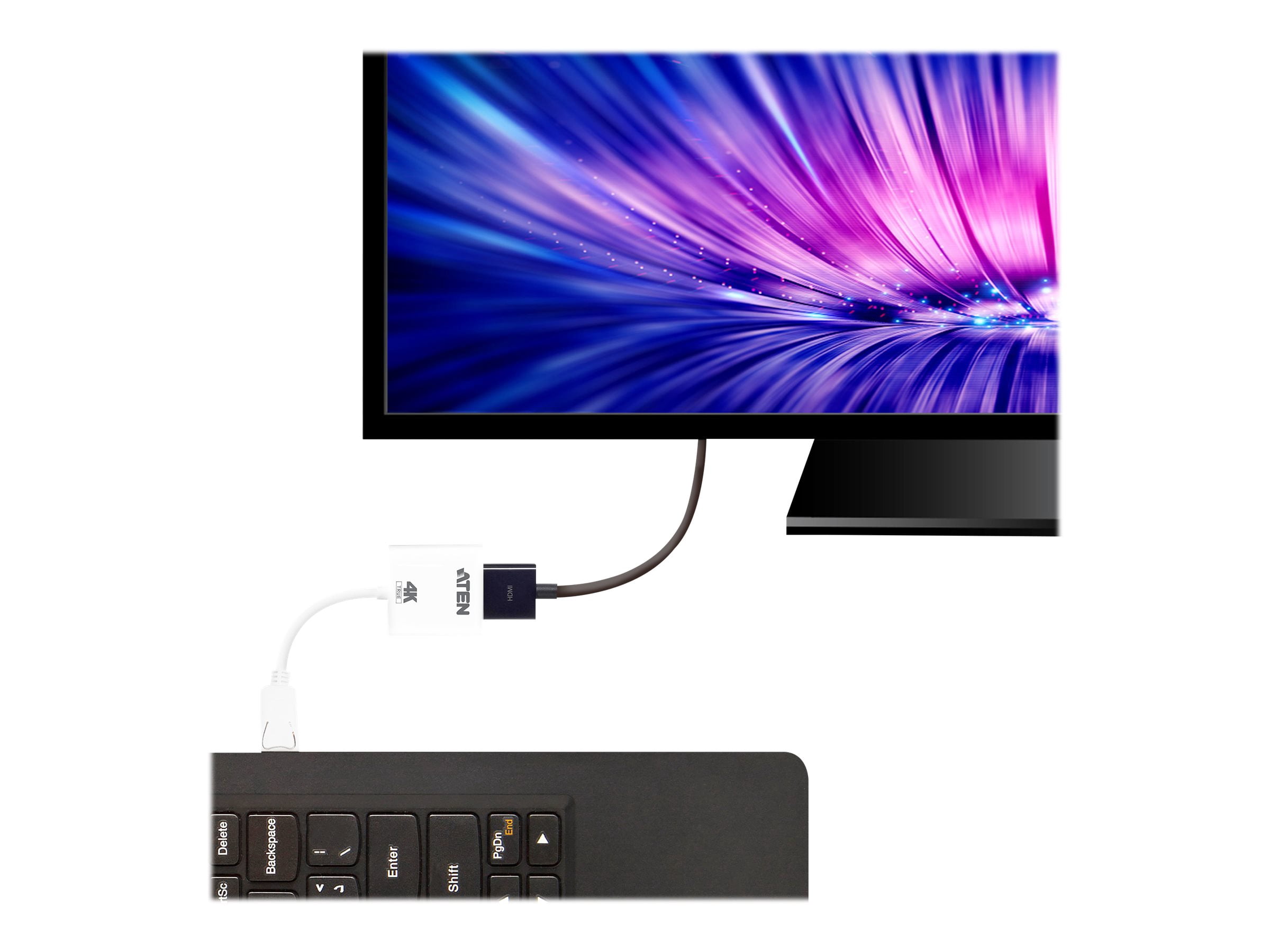 ATEN DisplayPort to True 4K HDMI Active Adapter (vc986b) - Walmart.com