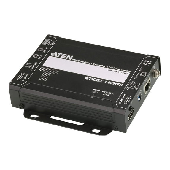 ATEN HDMI HDBaseT Transmitter with Dual Output (4K@100m) (HDBaseT Class A)-TAA Compliant - 1 Input Device - 492.13 ft Range - 1 x Network (RJ-45) - 1 x HDMI In - 1 x HDMI Out - 4K - 4096 x 2160 - T...