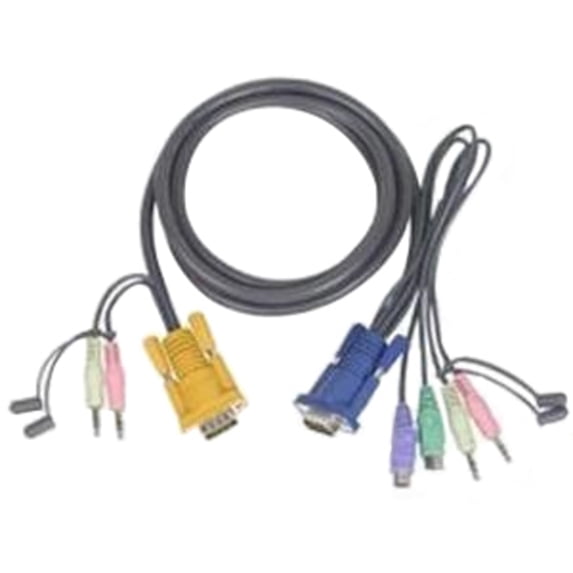 ATEN TECHNOLOGIES 10Ft Ps2 Kvm Cable With Audio Sphd15 To Vga Ps2 &Audio, 2L5303P (TW5918)