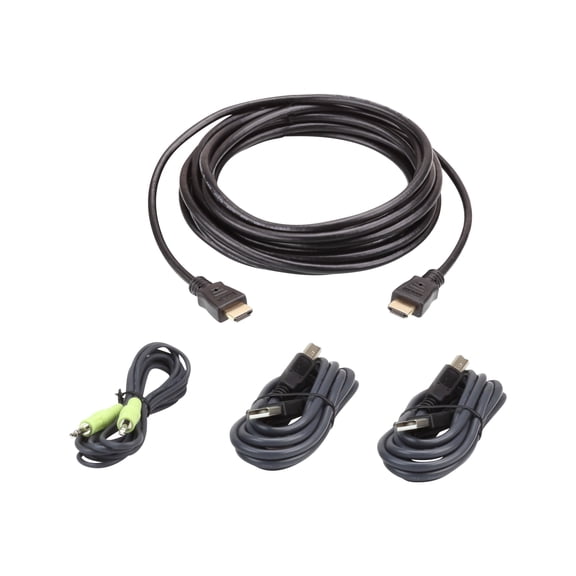 ATEN TECHNOLOGIES 10Ft Single Hdmi Cable Kit Secure Kvm Cable Kit, 2L7D03UHX4 (5TH790)