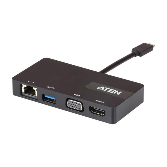 ATEN USB-C Multiport Mini Dock, Black