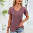 thumbnail image 1 of ATENAR Blouses For Women Trendy Spring Summer Shirts Waffle Dressy Tops For Women Red S, 1 of 9