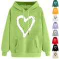 thumbnail image 1 of ATENAR Hoodies for Women Oversized Hoodie Pullover Casual Trendy Tops Loose Green XL(US:10), 1 of 6