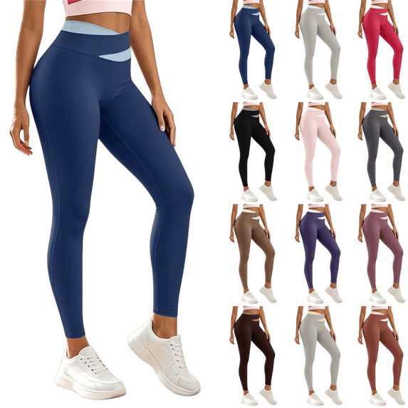 ATENAR Leggings for Women,Womens Leggings,Breathable,Butt Lifting,Moisture Wicking,Tummy Control,Blue,S