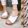 thumbnail image 1 of ATENAR Sandals for Women Comfortable Slide Womens Sandals Flat Womens Shoes White 6, 1 of 9