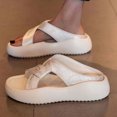 thumbnail image 1 of ATENAR Sandals for Women Comfortable Slide Womens Sandals Open Toe Womens Shoes Beige 7, 1 of 4