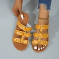 thumbnail image 1 of ATENAR Sandals for Women Flat Summer Womens Sandals Beach Womens Shoes Yellow 6.5, 1 of 9