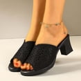 thumbnail image 1 of ATENAR Sandals for Women Solid Color Outdoor Womens Sandals Comfortable Womens Shoes Black 6, 1 of 7