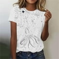 thumbnail image 1 of ATENAR Shirts for Women Crew Neck Shirts Short Sleeve Summer Tops Red XL, 1 of 4