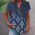thumbnail image 1 of ATENAR Shirts for Women Lightweight Loose Womens Shirts Summer Tee Blue XL, 1 of 5
