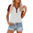 thumbnail image 1 of ATENAR Shirts for Women V Neck Solid Color Tops for Women Soft Tee Wine 3XL, 1 of 8