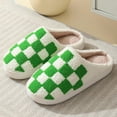 thumbnail image 1 of ATENAR Slippers for Women Casual Wide Mens Shoes Fuzzy House Slipper Green 6.5, 1 of 9