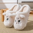 thumbnail image 1 of ATENAR Slippers for Women Slide Fleece Womens Shoes Wide House Slipper Beige 36, 1 of 9