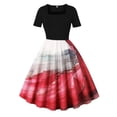 thumbnail image 1 of ATENAR Summer Dresses for Women Short Sleeve Crew Neck Dresses Casual Dress Red M, 1 of 6