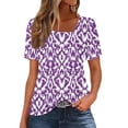 thumbnail image 1 of ATENAR T Shirts for Women Soft Lightweight Shirts for Women Loose Tee Purple XL, 1 of 4