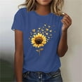 thumbnail image 1 of ATENAR Tops for Women Summer Shirts Breathable Fashion Tops Blue 2XL, 1 of 4