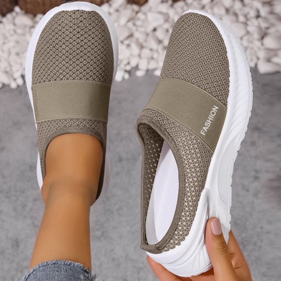 ATENAR Women Sandals Beach Fashion Sandals for Women Solid Color Womens Shoes Khaki 6.5