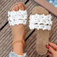 thumbnail image 1 of ATENAR Women Sandals Beach Fashion Sandals for Women Solid Color Womens Shoes White 9, 1 of 9