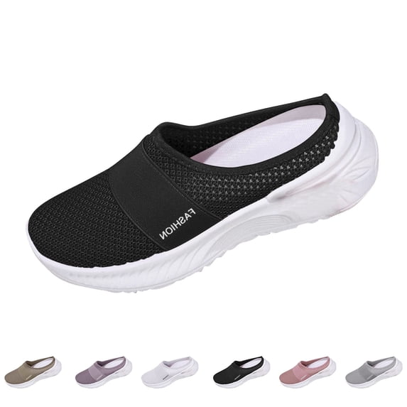 ATENAR Women Sandals Casual Summer Sandals for Women Beach Womens Shoes Black 7.5