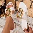 thumbnail image 1 of ATENAR Women Sandals Comfortable Slide Sandals for Women Casual Womens Shoes White 6.5, 1 of 9