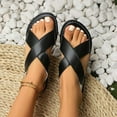 thumbnail image 1 of ATENAR Women Sandals Summer Beach Sandals for Women Fashion Shoes Women Black 7, 1 of 7