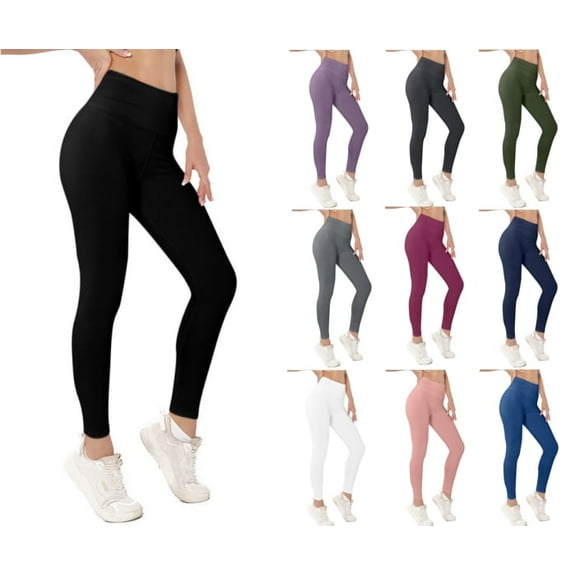 ATENAR Womens Leggings Black Leggings Women Breathable Tummy Control Workout High Waist XL