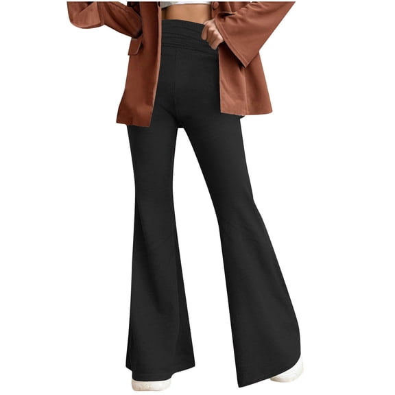 ATENAR Womens Long Pants, High Waist Yoga Long Pants Athletic Long Pants for Women Black XS