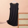 thumbnail image 1 of ATENAR Womens Nightgown Comfortable Dresses SleeveleSs Breathable Sleepwear Black 4XL, 1 of 4