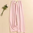 thumbnail image 1 of ATENAR Womens Pants High Waist Cotton Pants Loose Fit Pant Pink Free Size, 1 of 3