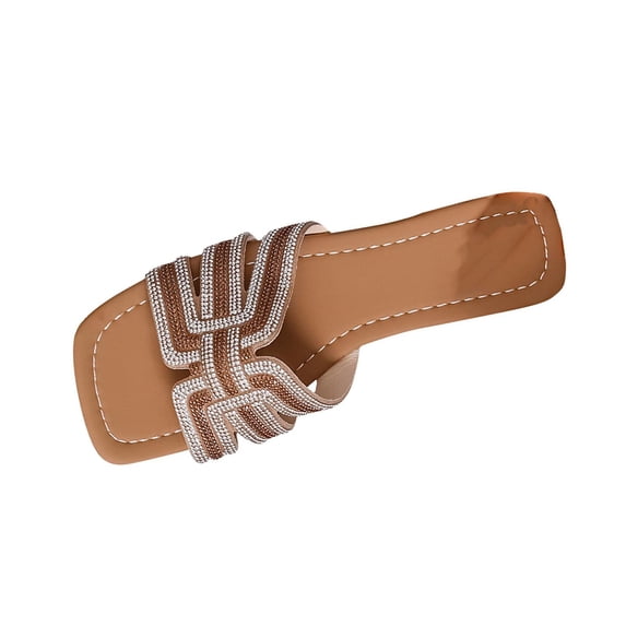 ATENAR Womens Sandals Outdoor Comfortable Women Sandals Slide Shoes Women Brown 9.5