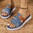 thumbnail image 1 of ATENAR Womens Sandals Outdoor Comfortable Women Sandals Slide Shoes Women Dark Blue 8, 1 of 8