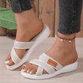 thumbnail image 1 of ATENAR Womens Sandals Solid Color Outdoor Women Sandals Comfortable Womens Shoes Beige 7, 1 of 9