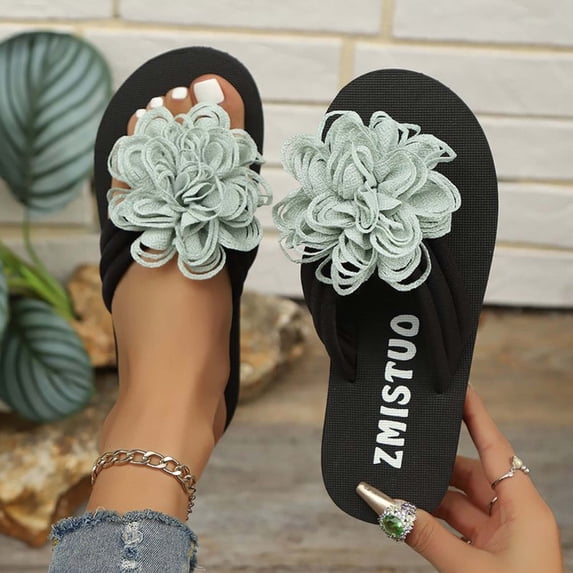 ATENAR Womens Sandals Summer Beach Women Sandals Fashion Shoes Women White 6.5